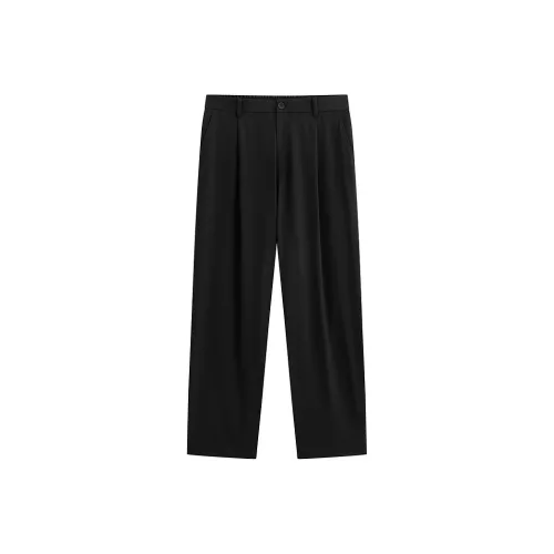 PEACEBIRD MEN Элегантные Широкие Штаны Прямой крой Повседневные Штаны Мужские