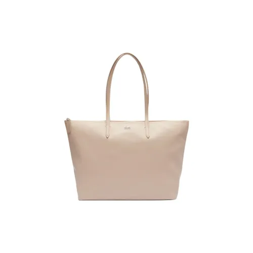 LACOSTE PVC Тоут Сумка Сумка для покупок Сумка на плечо Большая Женская Экрю