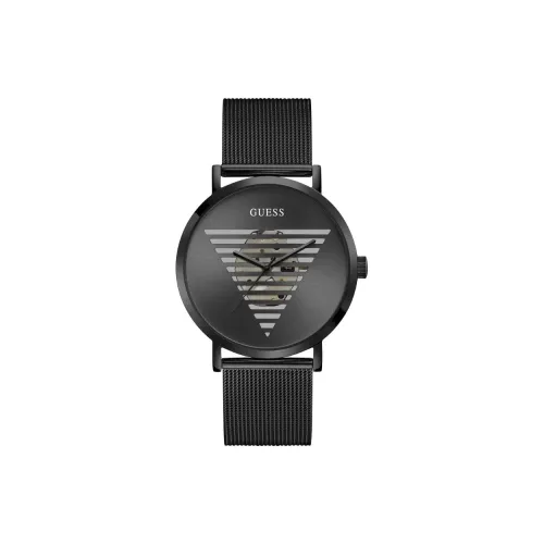 GUESS Idol Collection Мужские часы Кварцевый механизм Ремешок из нержавеющей стали 44 мм Черный циферблат