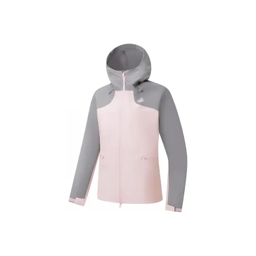 XTEP Водонепроницаемый Ветрозащитный Дышащий And Дождезащитный Ветровка Унисекс Балетный розовый Ancient Ding Серый