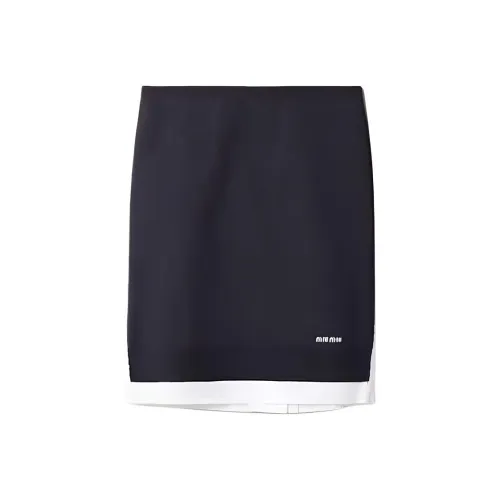 MIU MIU Повседневная длинная юбка женская морской синий