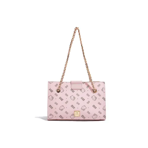 Санрио Hello Kitty ПУ (полиуретан) Сумка-тоут Сумка для покупок Сумка через плечо Стандартная Женская Розовая Коричневая