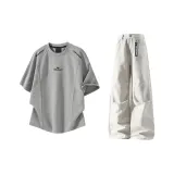 Gray Top + Ecru Pants  
Серый топ + экрю штаны