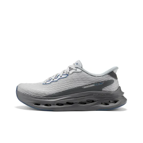 Skechers MEN'S GO Устойчивые к истиранию Низкие Беговые кроссовки Мужские Серые