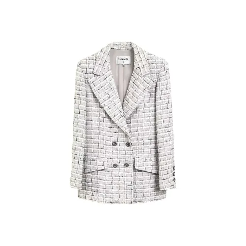 CHANEL Бизнес-костюм Пальто Женское Светло-серое