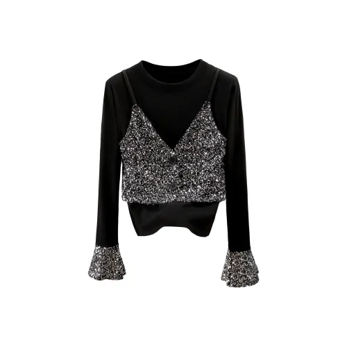 Cypress House Черные Женские T-рубашки