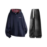 Комплект одежды (Темно-синий топ + черные штаны)