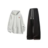 Светлый Фотиния Серый Топ + Черные Штаны