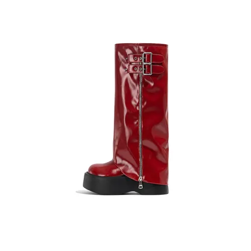 Old Meow Колено Высокие сапоги 7,5 см Женские Красный