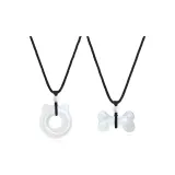 Счастливый котенок, мирная пуговица, ожерелье - котенок + кость