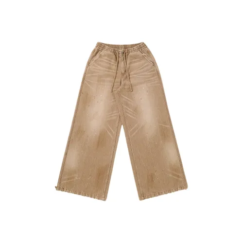 SMFK Карго Брюки Женские Дикий Деним Коричневый