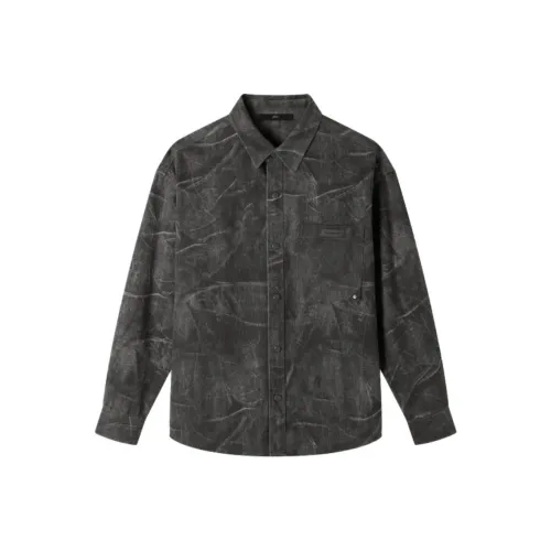 HERBEL Серый Мужские Рубашки