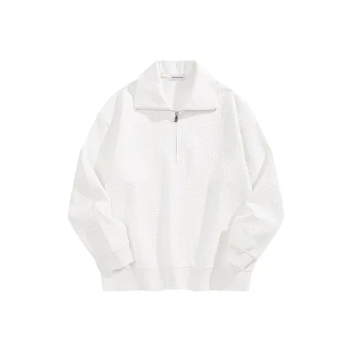 PEACEBIRD MEN Отложной воротник Тяжелый Жаккард Повседневный свитшот Мужской