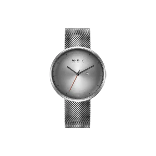MBK Механический механизм ремешок из нержавеющей стали унисекс белый циферблат