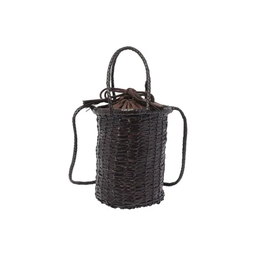 Dragon Diffusion Телячья кожа Ведрообразная сумка Сумка на одно плечо Унисекс Темно-коричневый