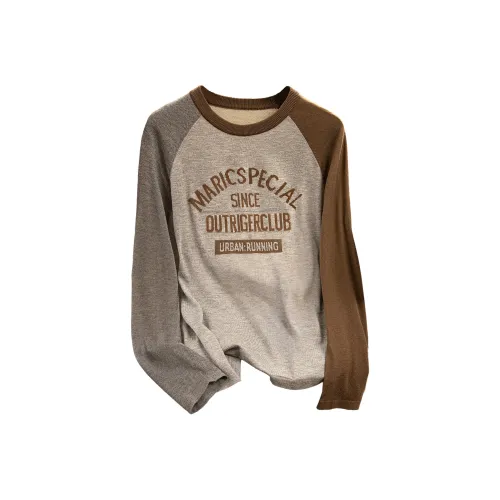 SIBAISHE Серый и Коричневый Женский Трикотаж