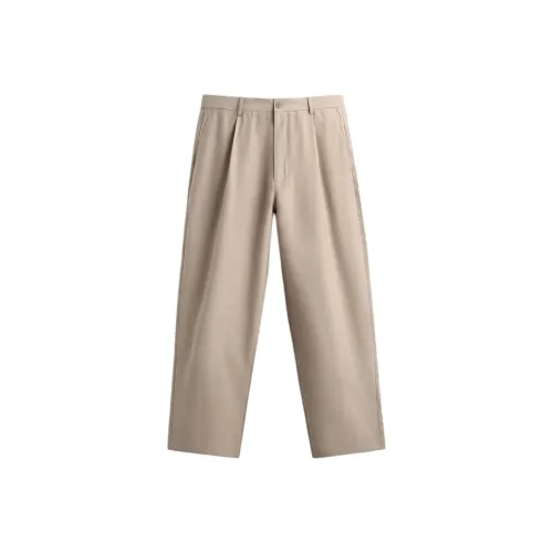 ZARA Light Beige Men's Casual Pants ZARA Светло-бежевые Мужские Повседневные Штаны