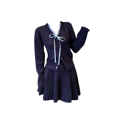 ABBY GODDESS Темно-синий женский комплект с юбкой