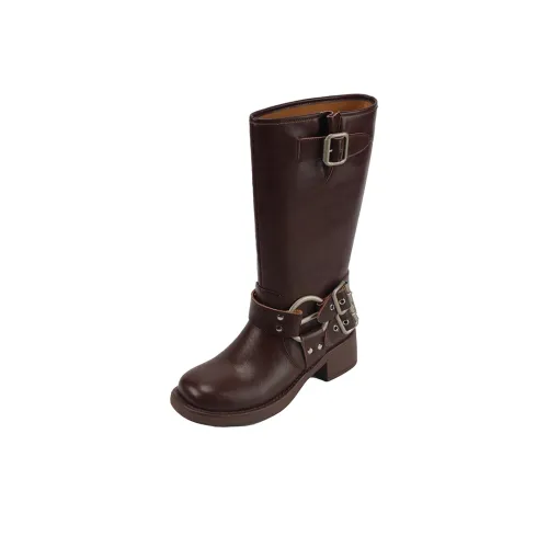 CHEYI Высокие сапоги на каблуке 5 см Женские