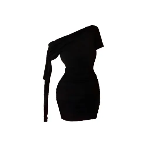 XIAOLIZI Черное Женское Платье без Рукавов