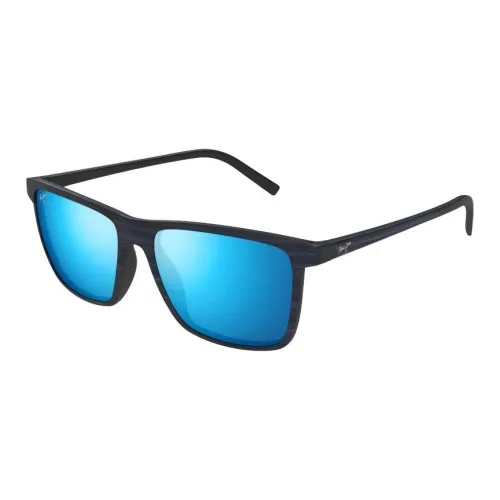 Maui Jim Пластик Прямоугольный Солнцезащитные очки Унисекс Черный