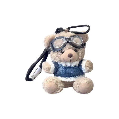 Happy Fish Curl Bear Пилот Плюшевый Брелок 10 см Высота