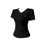 Чёрный бант с принтом