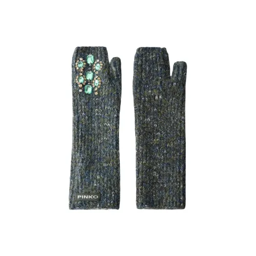 PINKO Полиэстер Трикотаж Перчатки Женские Зеленые