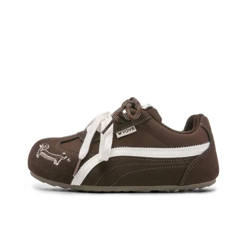 Lovely You Износостойкий и Легкий Низкий Топ Скейтборд Кроссовки Женские Коричневый