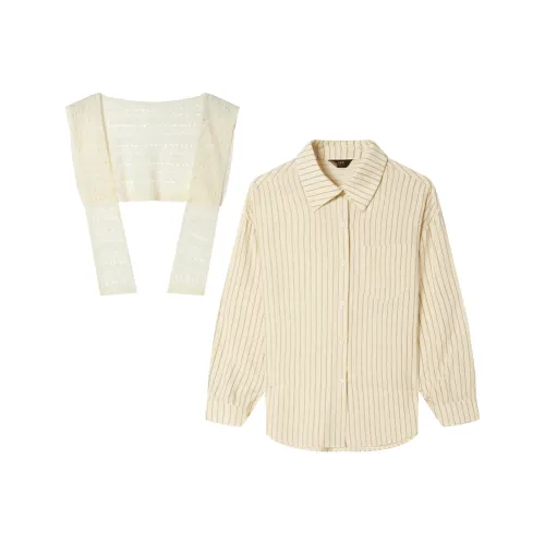 LOUISY AO Грушево-желтые Женские Рубашки