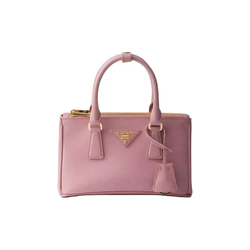 PRADA GalleriaSaffiano Телячья кожа Одно плечо Сумка Мини Женская Розовая