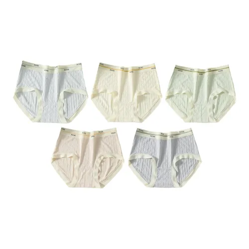 Lanza [5 пачек комплект] Розовый фиолетовый + Розовый вишневый + Кремовый синий + Пузырьковый зеленый + Сырный белый Женские трусики-бикини