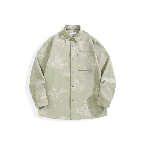 PEACEBIRD MEN Айсберг Зеленый 1 Мужская Рубашка