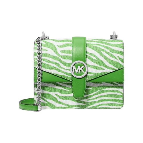 MICHAEL KORS Greenwich Покрытый холст Сумка через плечо Маленькая Женская Зеленая