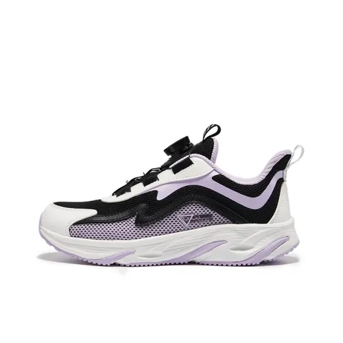XTEP Мгновение Shadow Амортизация Устойчивый к истиранию Дышащий Подошва Устойчивая Детские беговые кроссовки Черный Фиолетовый Подростки