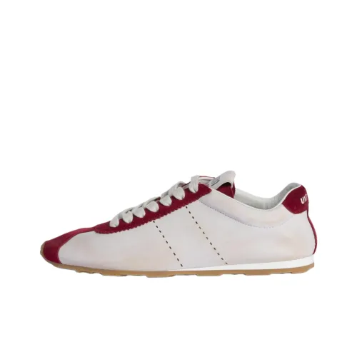 MIU MIU Plume Низкий Топ Повседневная Обувь Женская Белая Красная