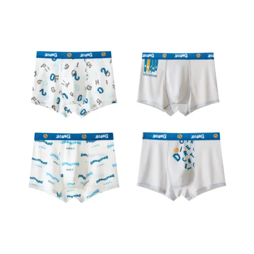 MIIOW 4 пачки Белый + Белый + Белый + Белый Kids трусы