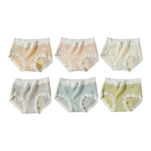 Lanza [6 шт Набор] Пшеница Зеленый цвет ростока + Туманно-розовый + Сырный белый + Ледяной синий + Глициниево-фиолетовый + Цвет ириски Женские Трусики-бикини