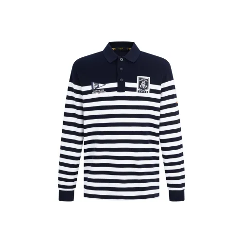 LONDA 1958 Черный Белый Полосатый 35 Мужская Рубашка-Поло