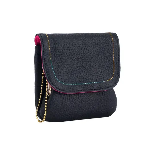 QIAJIAN Кошелек из натуральной коровьей кожи мелочь стандартный унисекс разноцветный