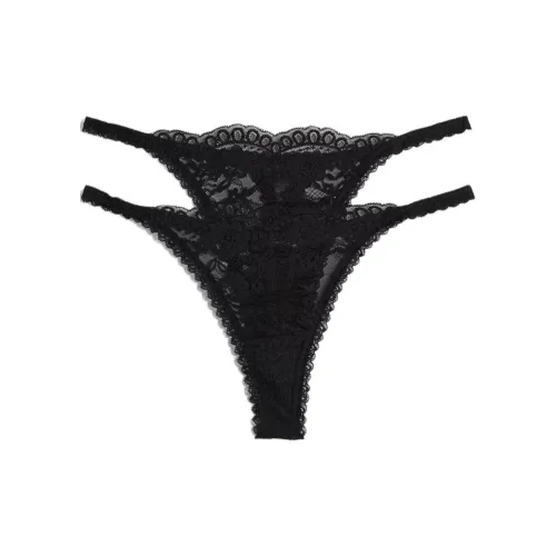 H&M 2 пачки черный женский стринг