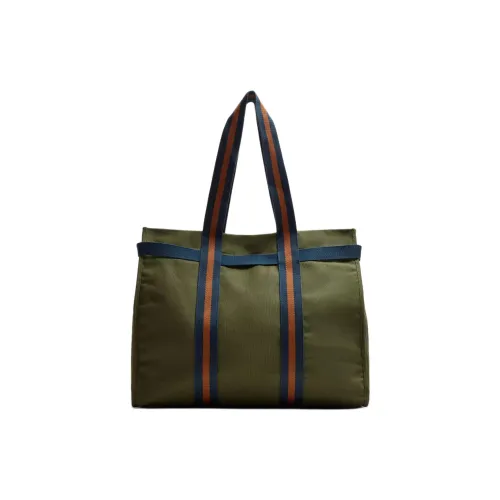 ZARA Хлопок Тоут Сумка Сумка для покупок Сумка Обычная Мужская Хаки Зеленая