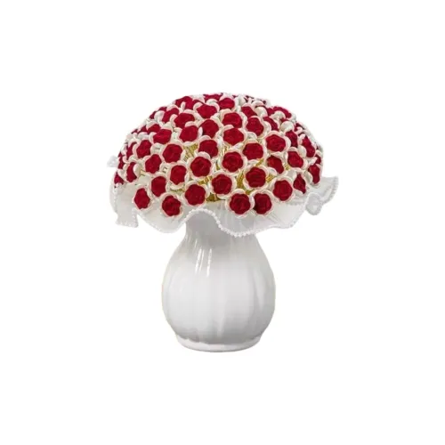 FGHGF DIY Ткани вязаные Flock Pearl Пряжа Розовый Bouquet Материал Kit DIY Игрушки