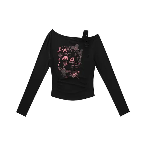 LAMLICKA Черные Женские T-рубашки