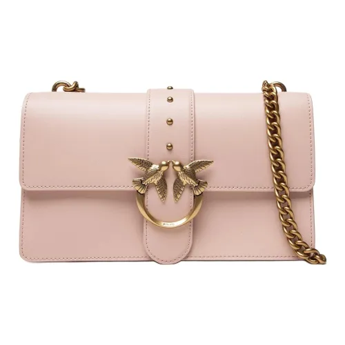 PINKO SIMPLY Корова Кожа Bird Сумка Swallow Сумка Сумка через плечо Средняя Женская Розовая