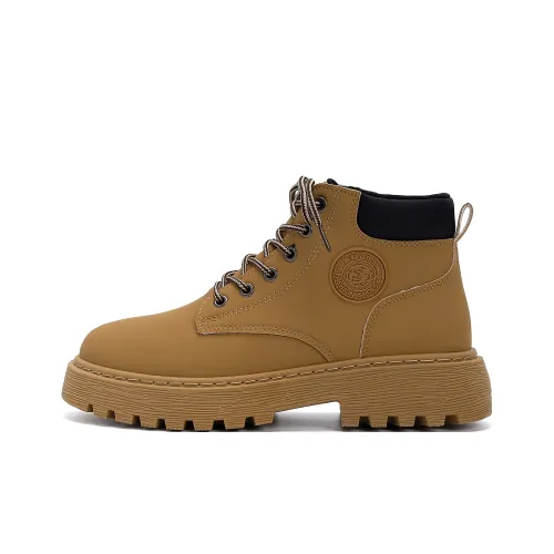 HUANQIU 9,5 см Мартин Ботинок 3,5 см Мужской CAMEL