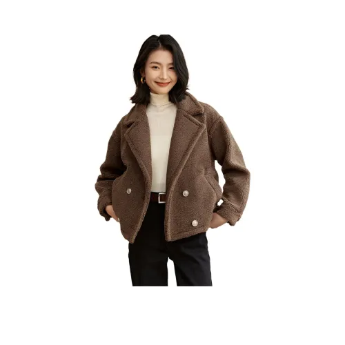 Mo Han Yi Mei Вельвет Feel Пальто Женское