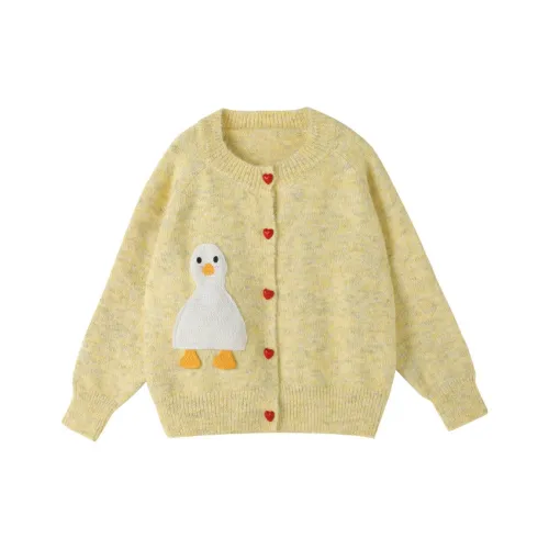 YUANYUAN GIRL Желтый Одиночная пара Кардиган Kids Свитера