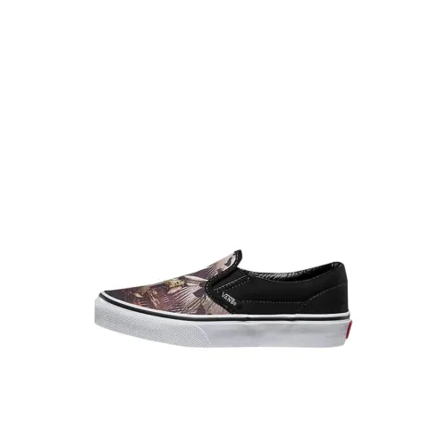 Vans CLASSIC Slip-On Детские Скейтбординги Черный Коричневый Детский