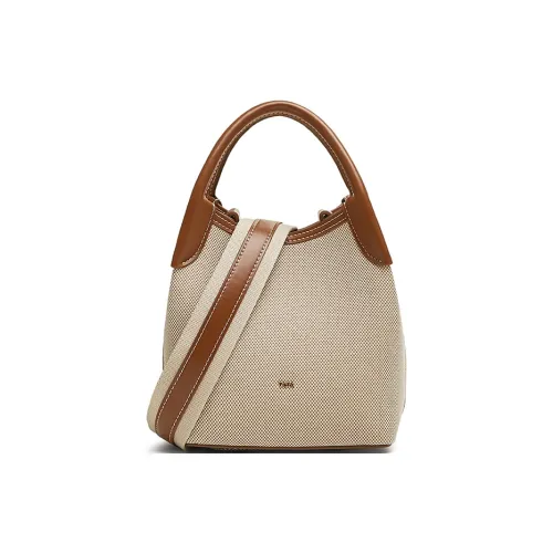 TATA Ткань + Искусственная кожа Сумка Маленькая Женская Абрикосовая Черная